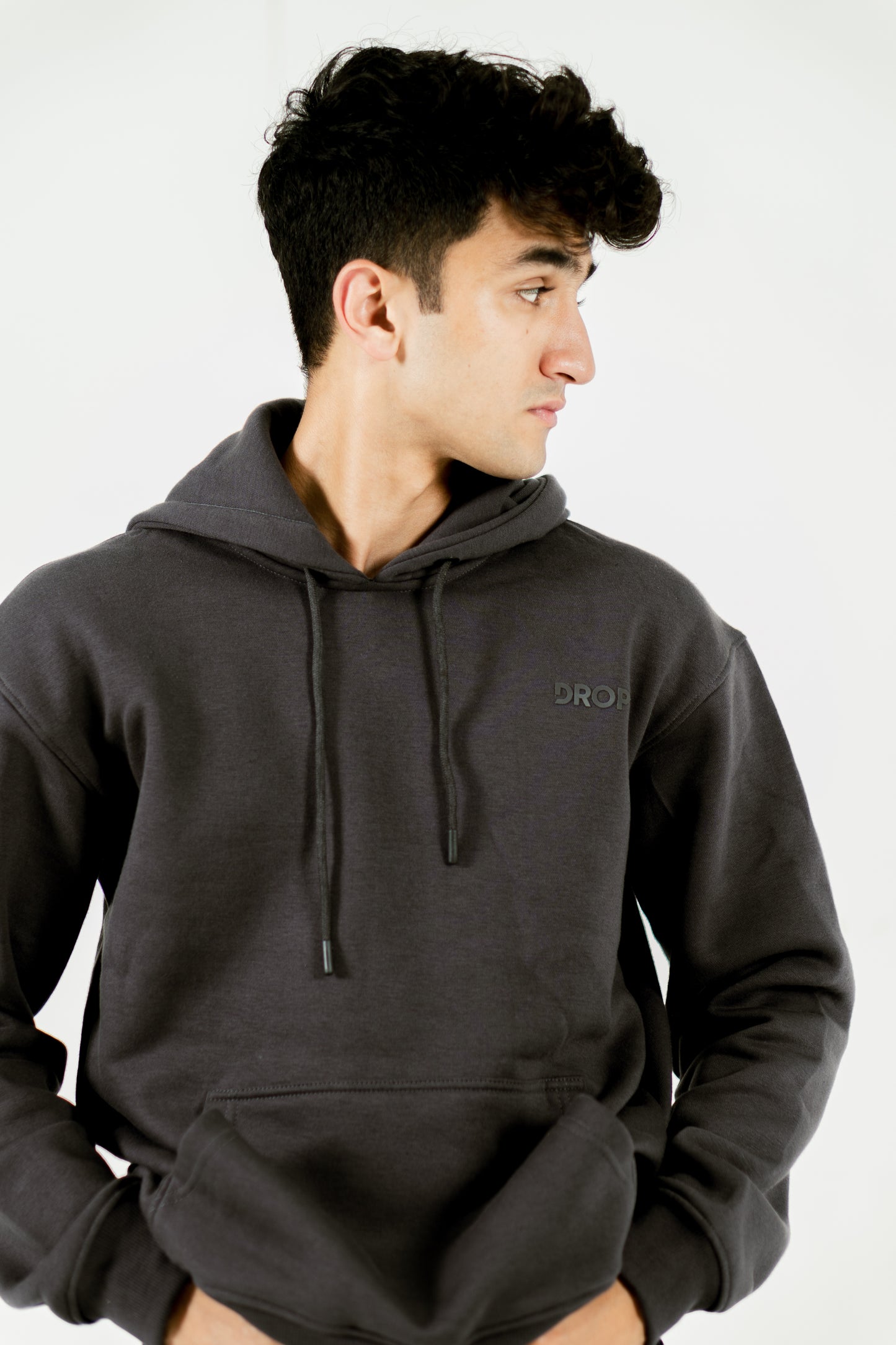 Charcoal Drop Hoodie