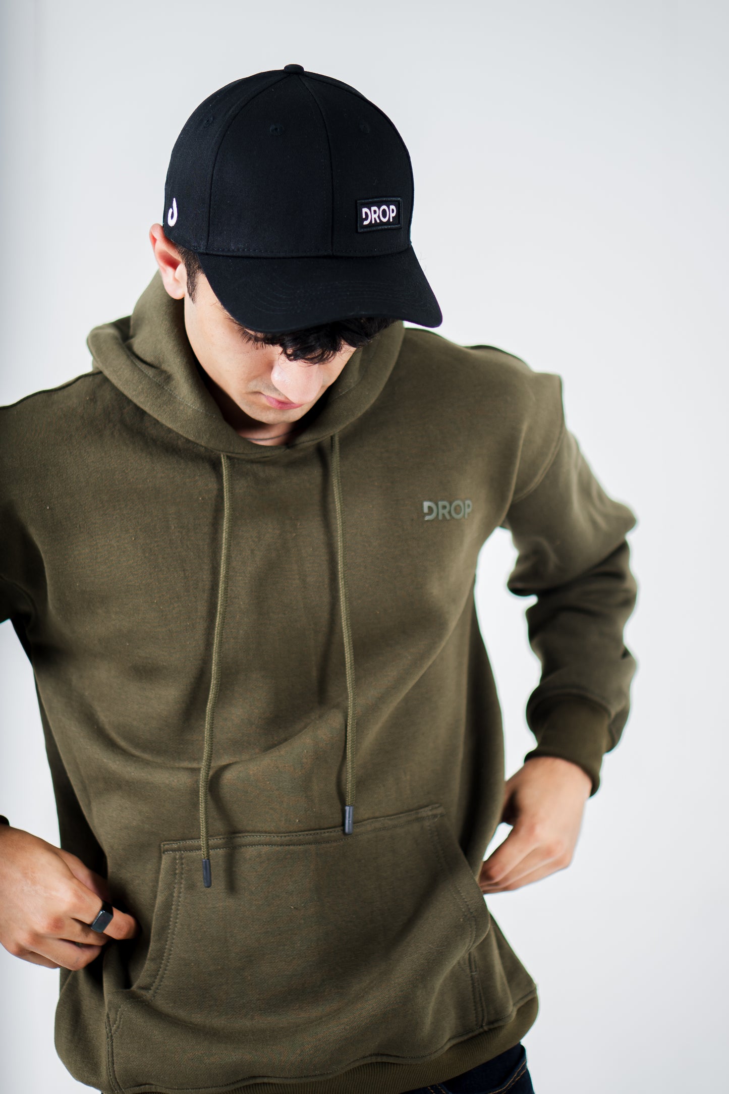 Olive Drop Hoodie