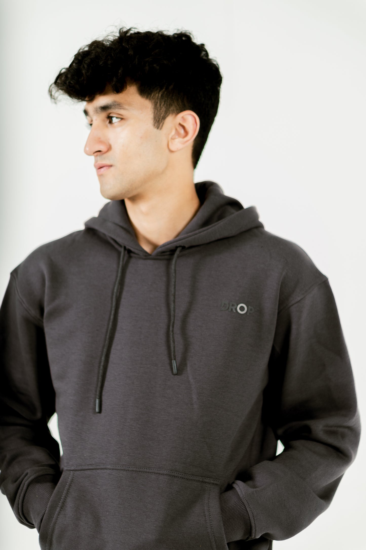 Charcoal Drop Hoodie