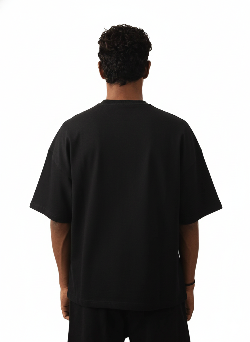 Raw Black Crop Tee