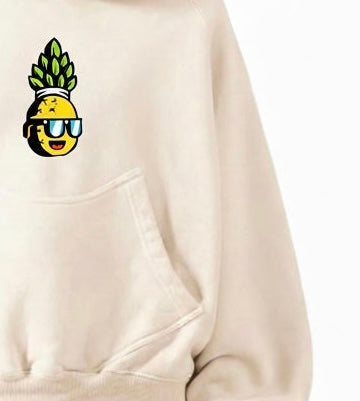 Pine Beige Boxy Hoodie