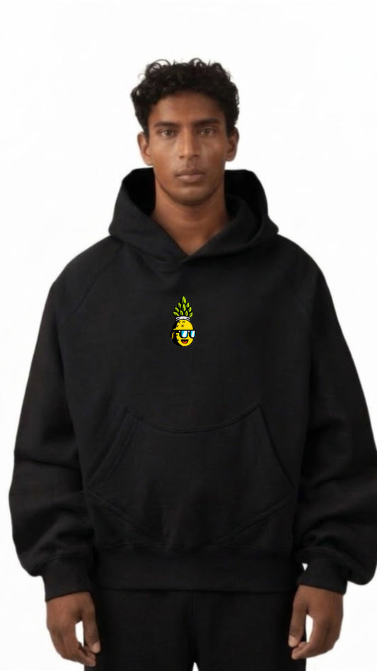 Pine Black Boxy Hoodie